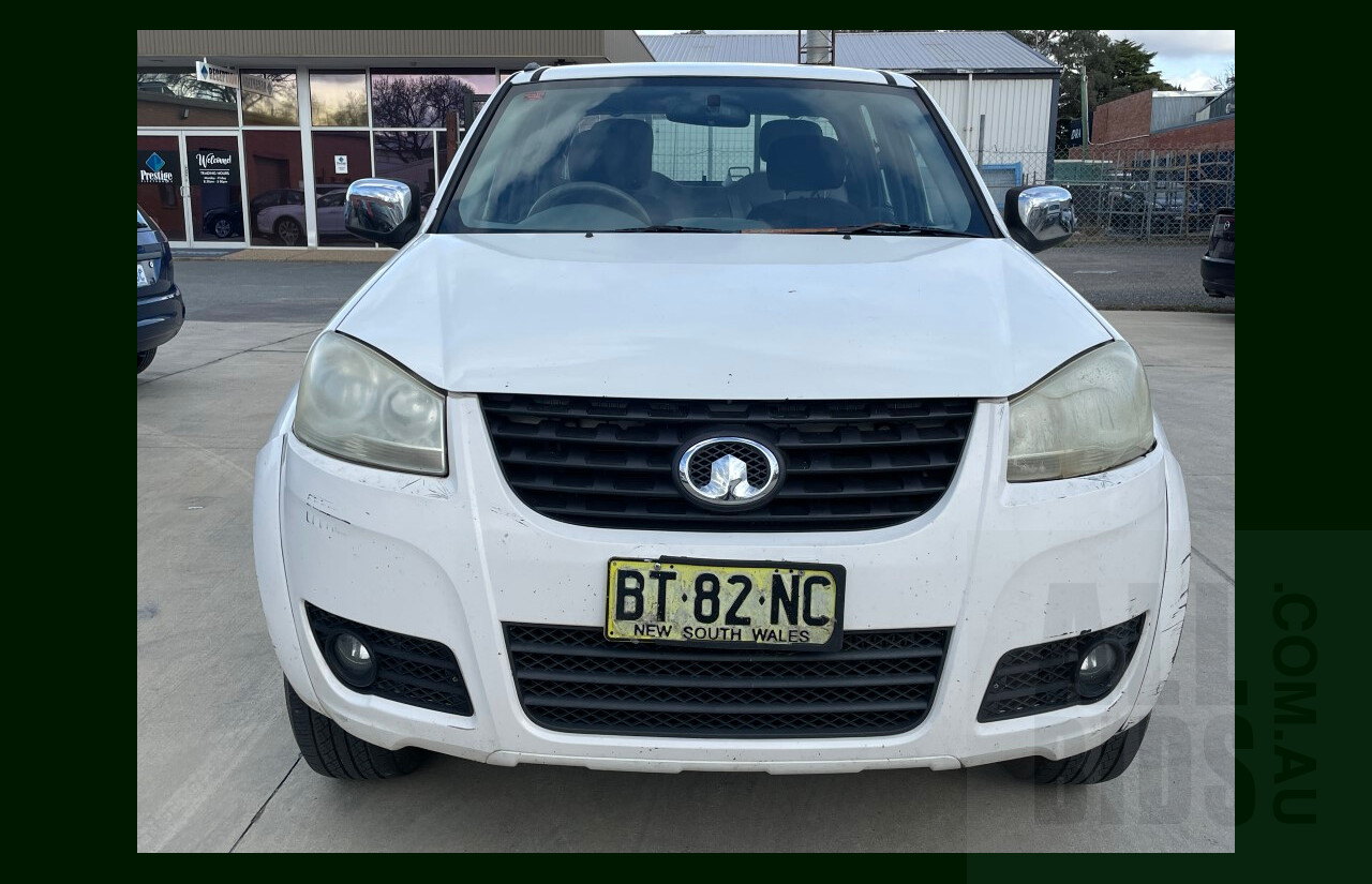 6/2012 Great Wall V200 (4x2) K2 Dual Cab Utility White 2.0L