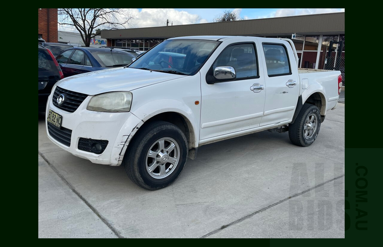 6/2012 Great Wall V200 (4x2) K2 Dual Cab Utility White 2.0L