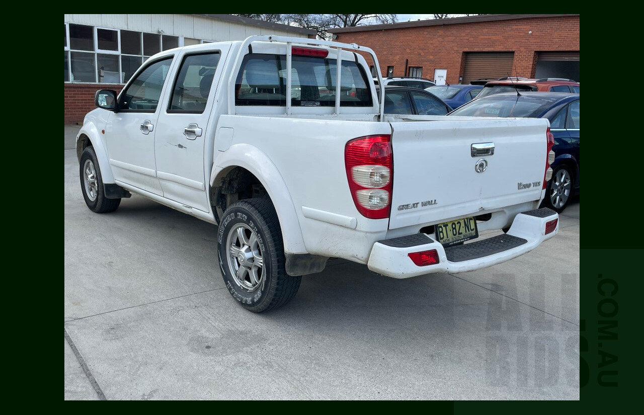 6/2012 Great Wall V200 (4x2) K2 Dual Cab Utility White 2.0L