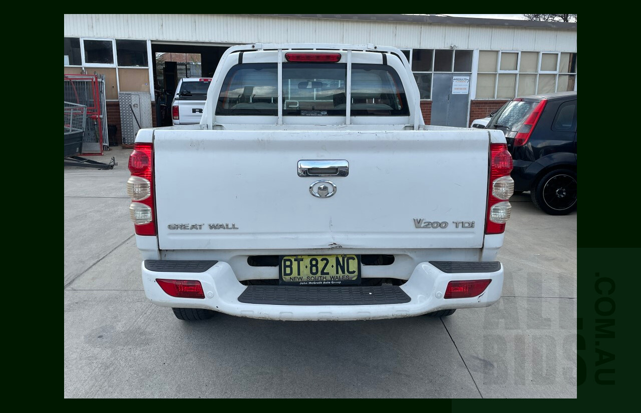 6/2012 Great Wall V200 (4x2) K2 Dual Cab Utility White 2.0L