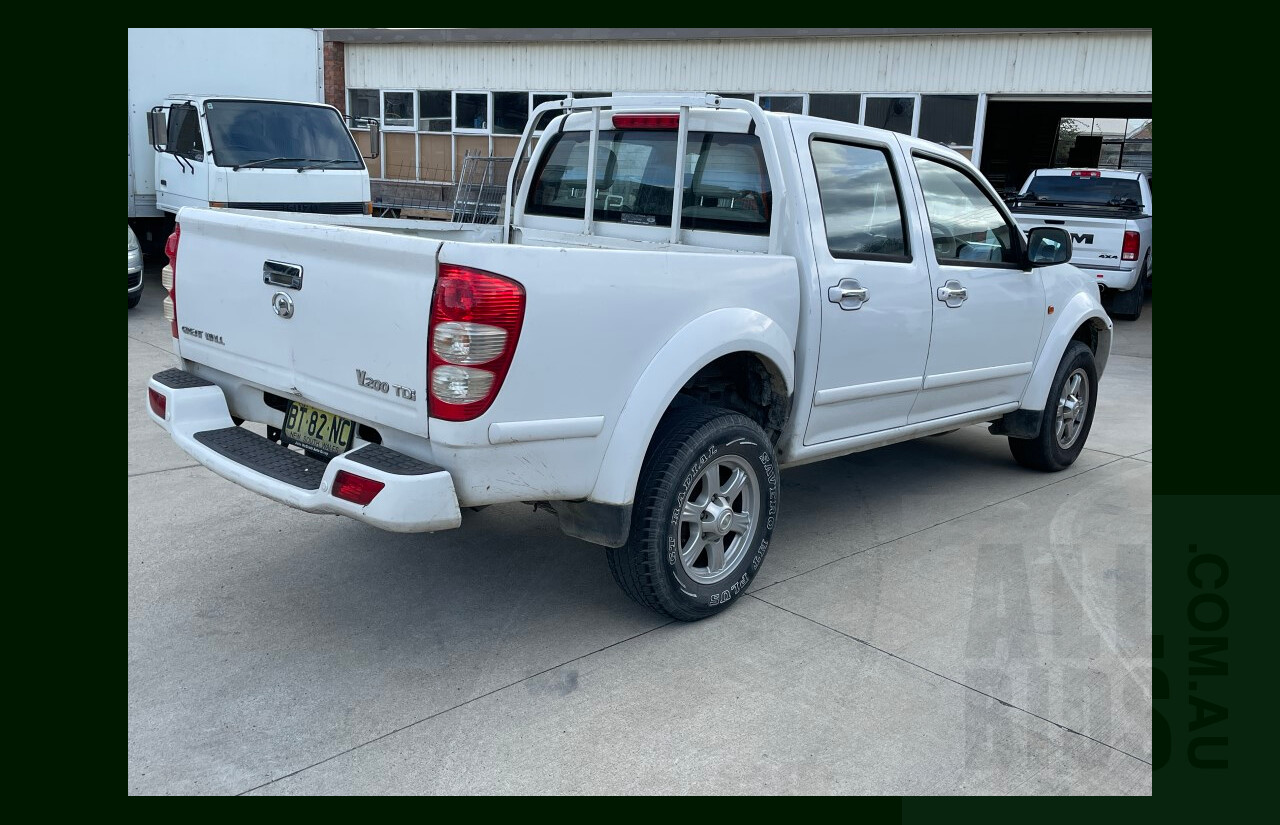 6/2012 Great Wall V200 (4x2) K2 Dual Cab Utility White 2.0L