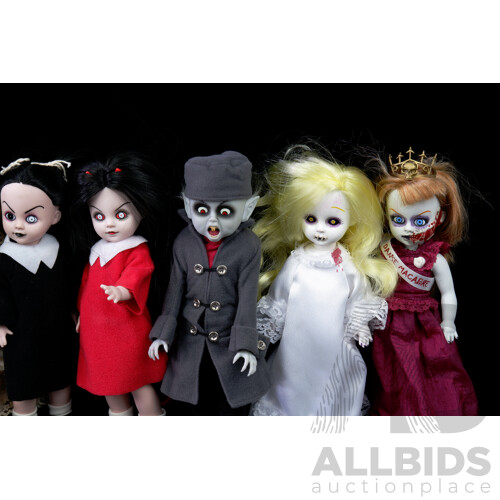 Halloween Collection Seven Living Dead Dolls from Series 1,2, 3 Including Sadie the first Doll Released, Deadbra Anne, Lottie and More