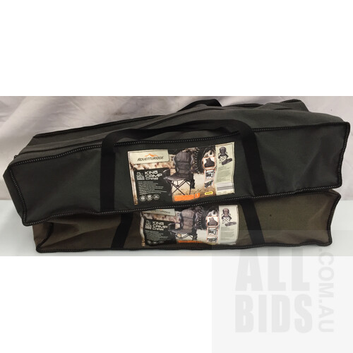 Adventuridge 8 Person Tent and 2 King Camp Chairs