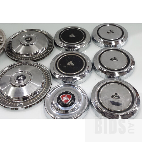 Selection of 15 x Holden Hub Caps and Dress Rims