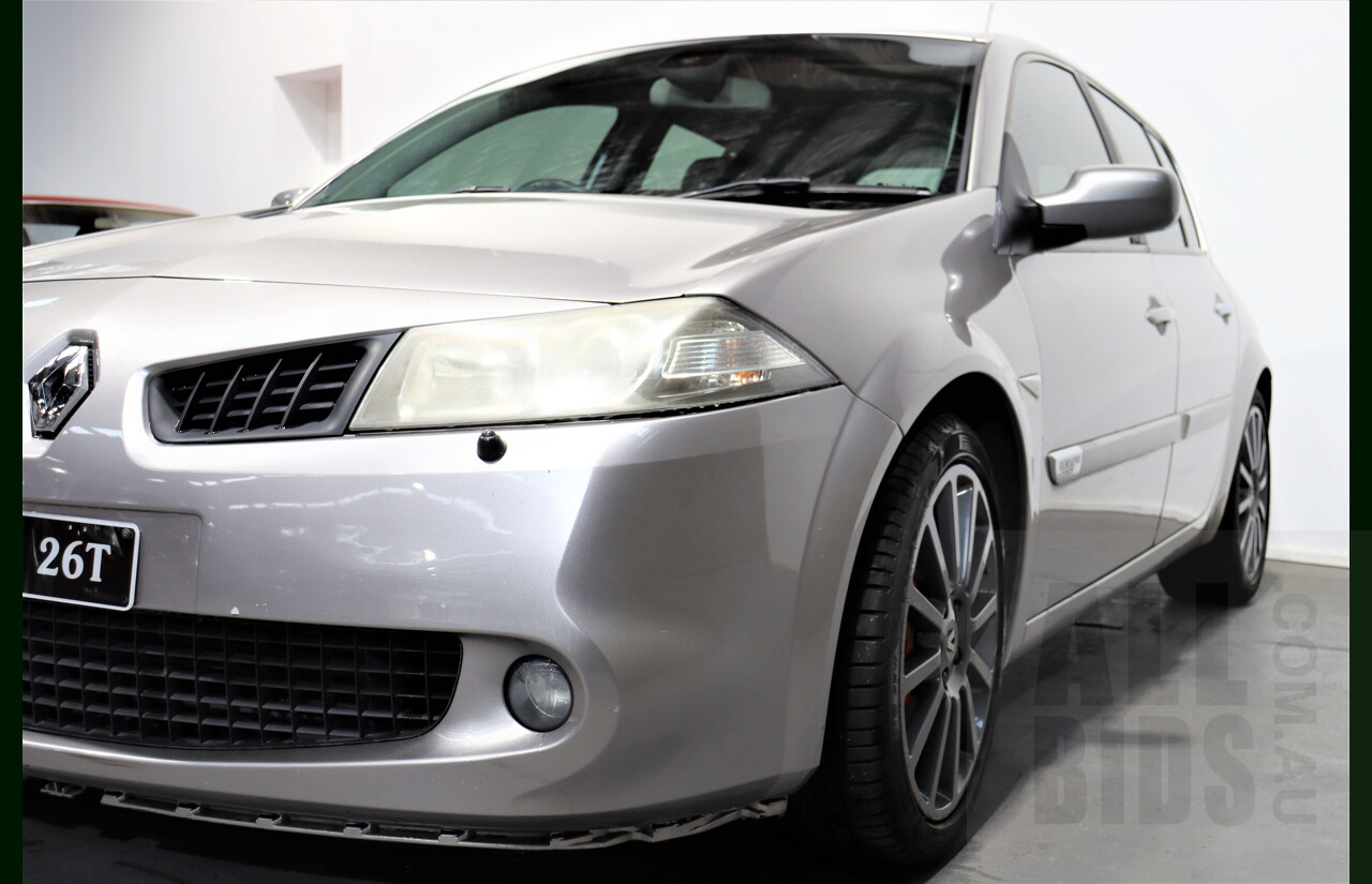 5/2009 Renault Megane Sport X84 MY06 UPGRADE 5d Hatchback Silver 2.0L