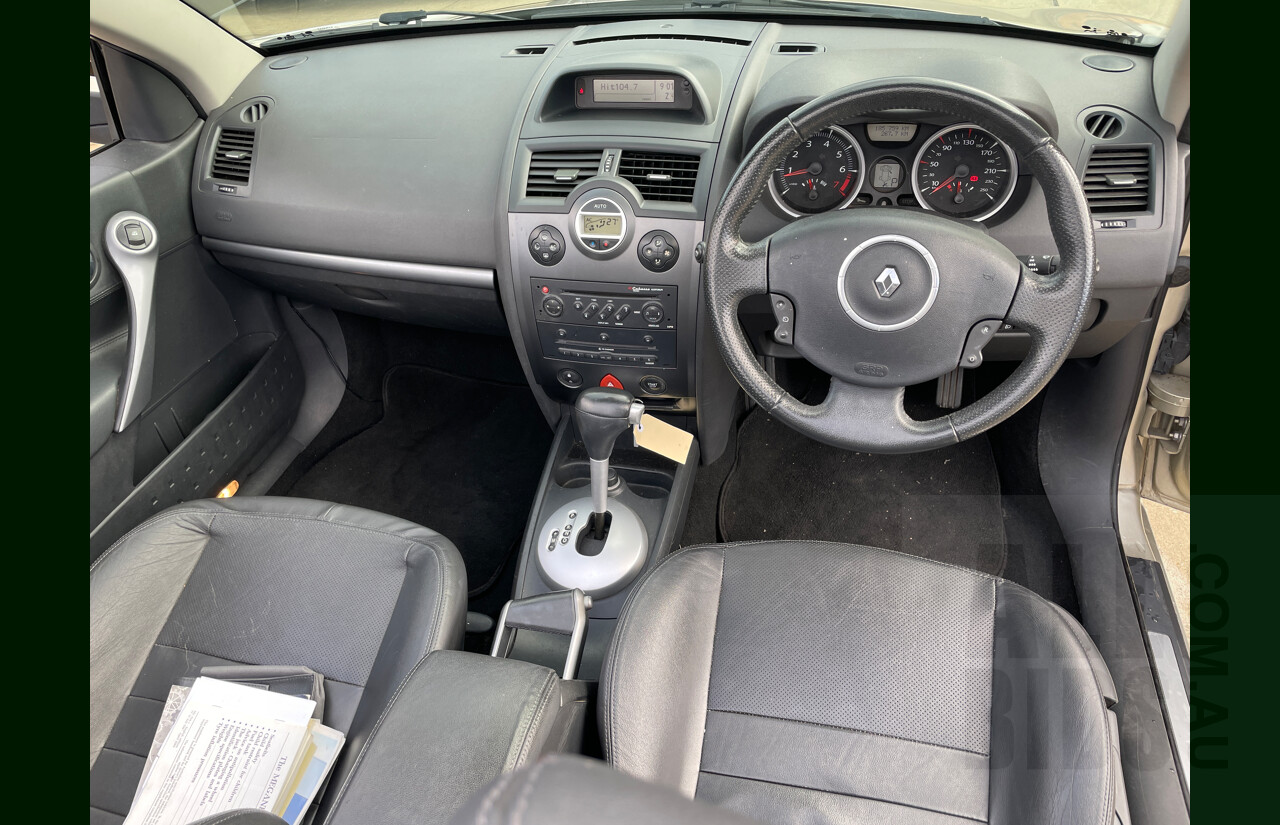 11/2007 Renault Megane Dynamique X84  2d Cabriolet Gold 2.0L