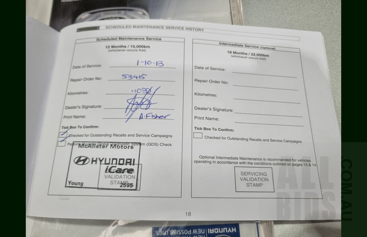 4/2013 Hyundai i40 Active VF 2 4d Sedan Silver 2.0L