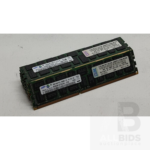 Samsung (M393B1K73CH0-CF8) 8GB Quad Rank ECC DDR3 RDIMM RAM - Lot of 8