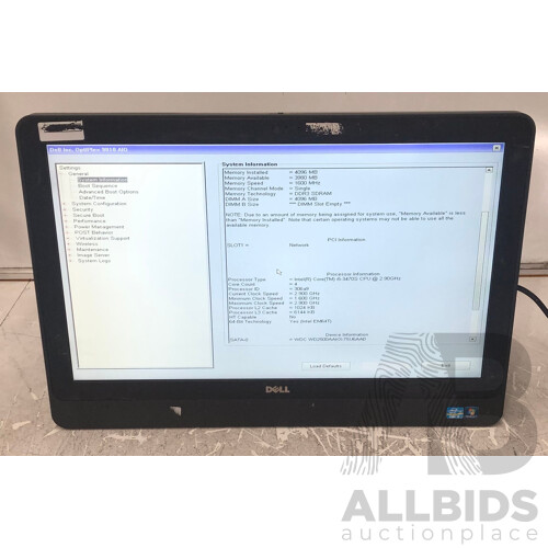 Dell OptiPlex 9010 AIO Intel Core i5 (3470S) 2.90GHz 4-Core CPU 23-Inch All-in-One Computer