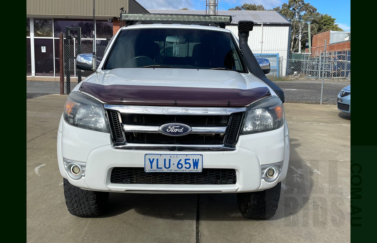 6/2010 Ford Ranger XLT (4x4) PK Dual Cab P/Up White 3.0L