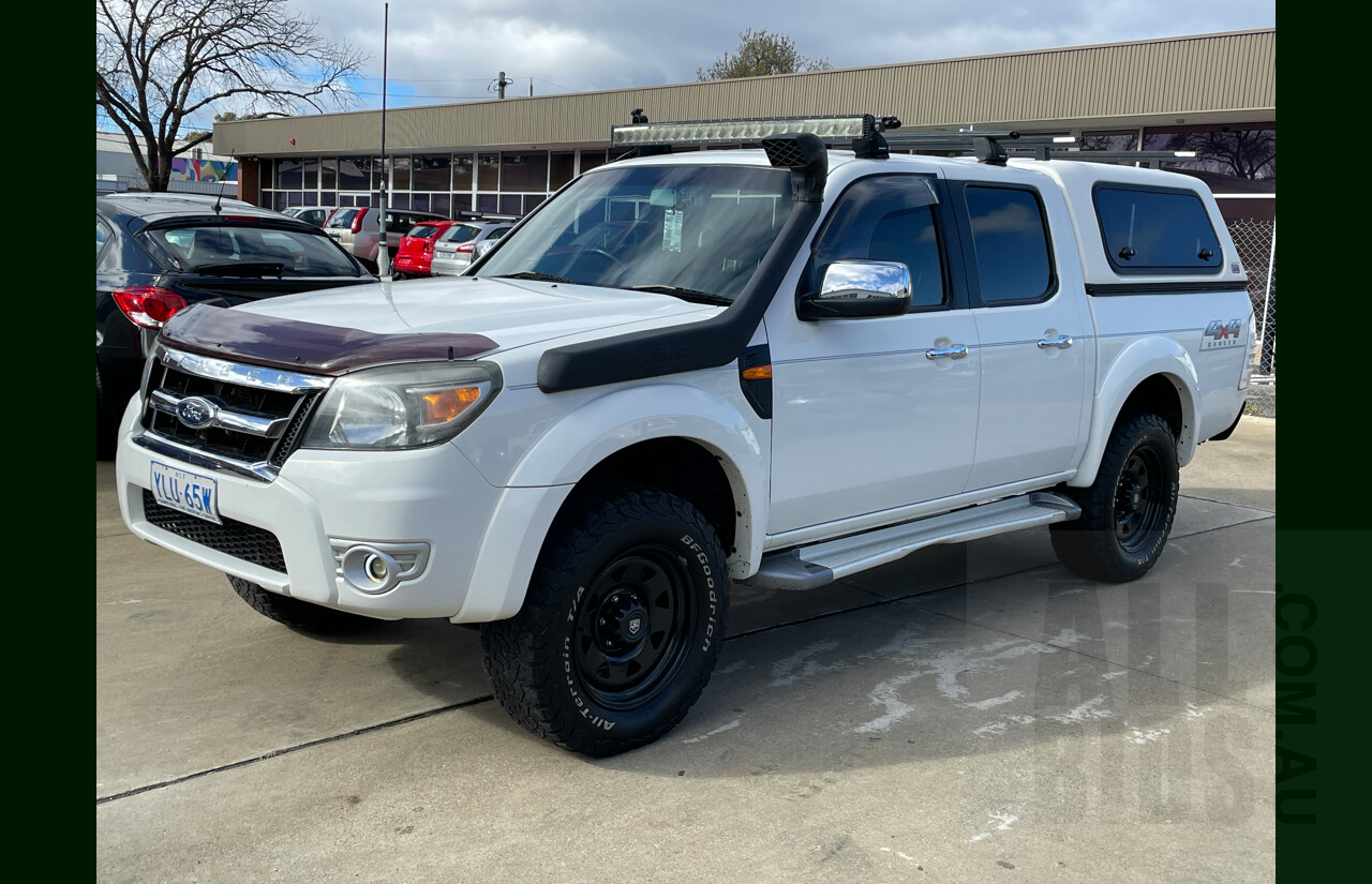 6/2010 Ford Ranger XLT (4x4) PK Dual Cab P/Up White 3.0L