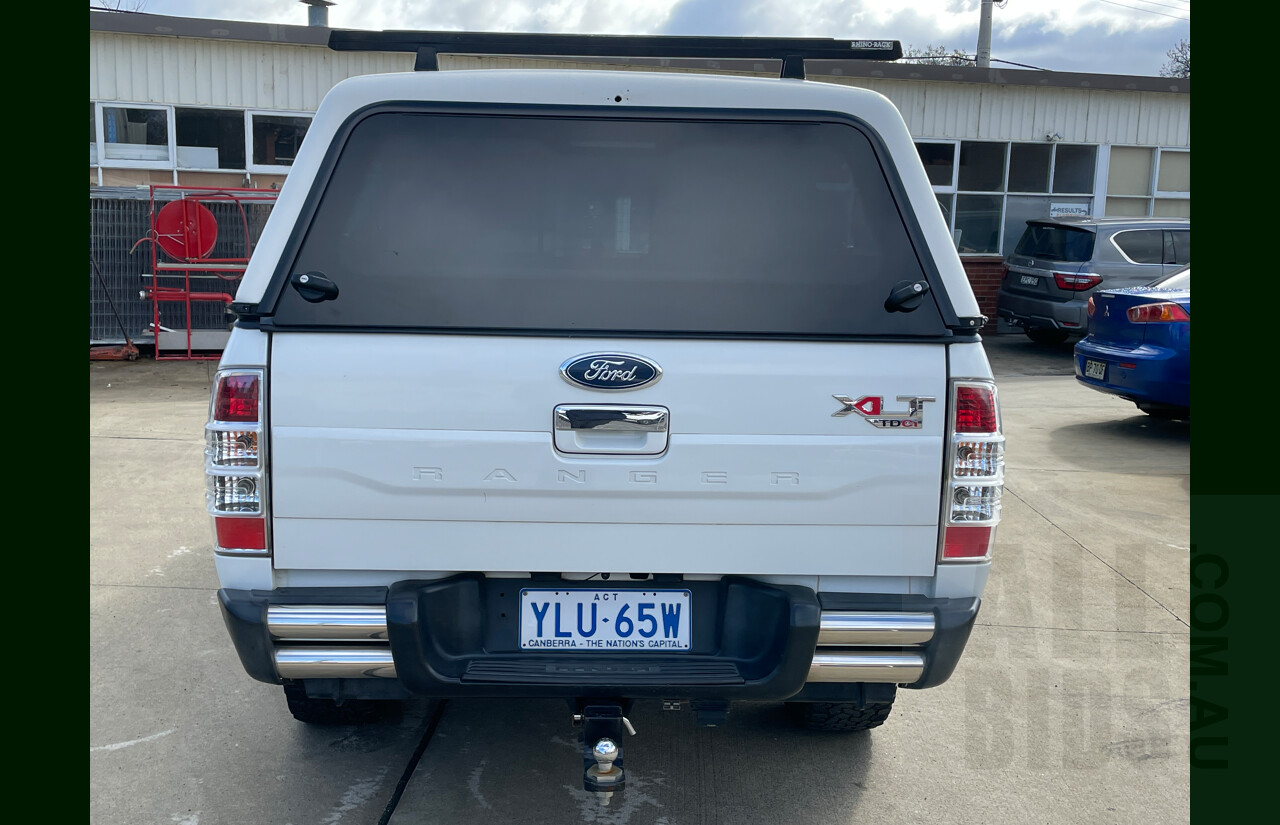 6/2010 Ford Ranger XLT (4x4) PK Dual Cab P/Up White 3.0L