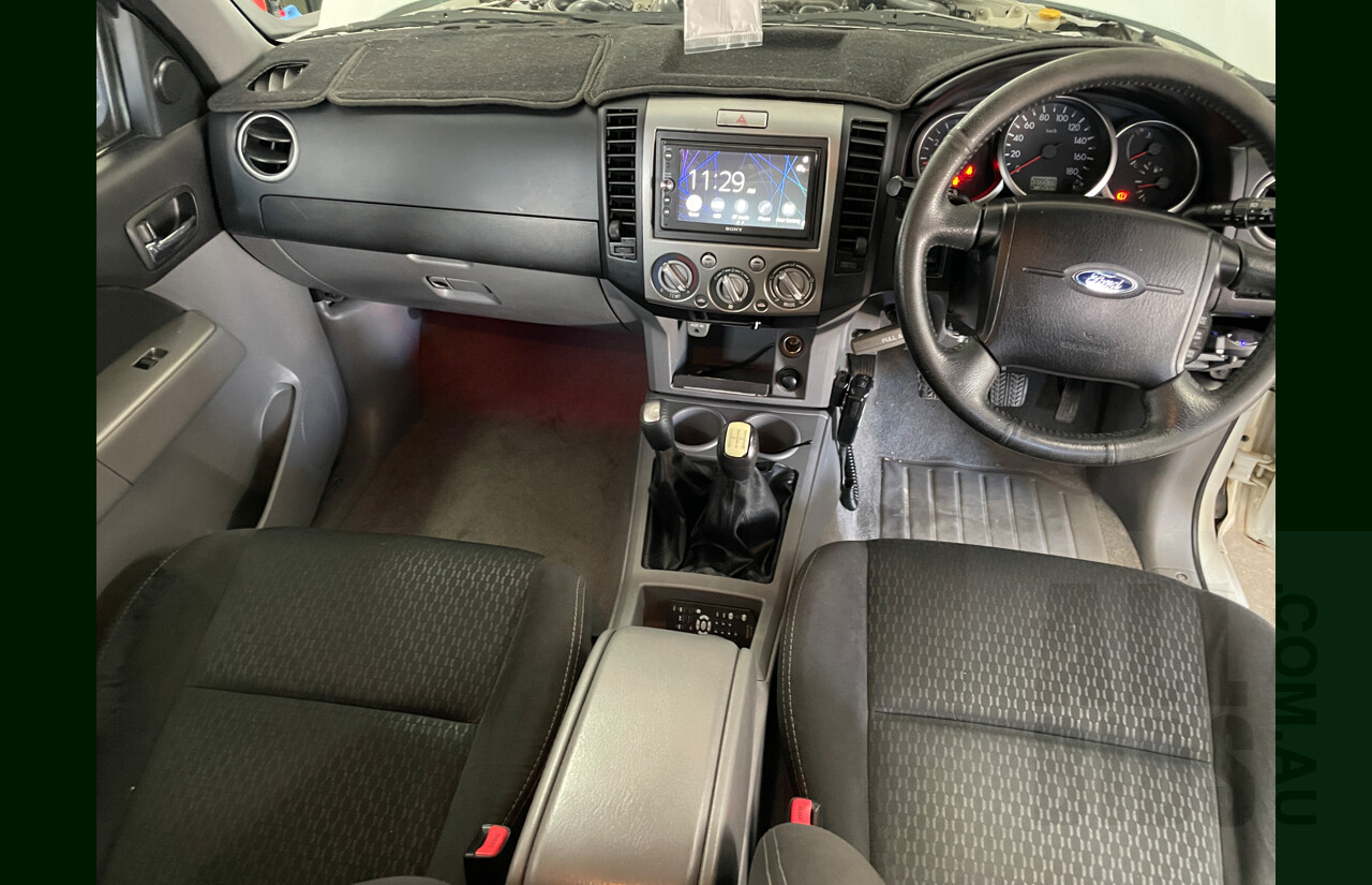 6/2010 Ford Ranger XLT (4x4) PK Dual Cab P/Up White 3.0L