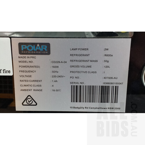 Polar 120 Litre Counter Top Food Display Fridge