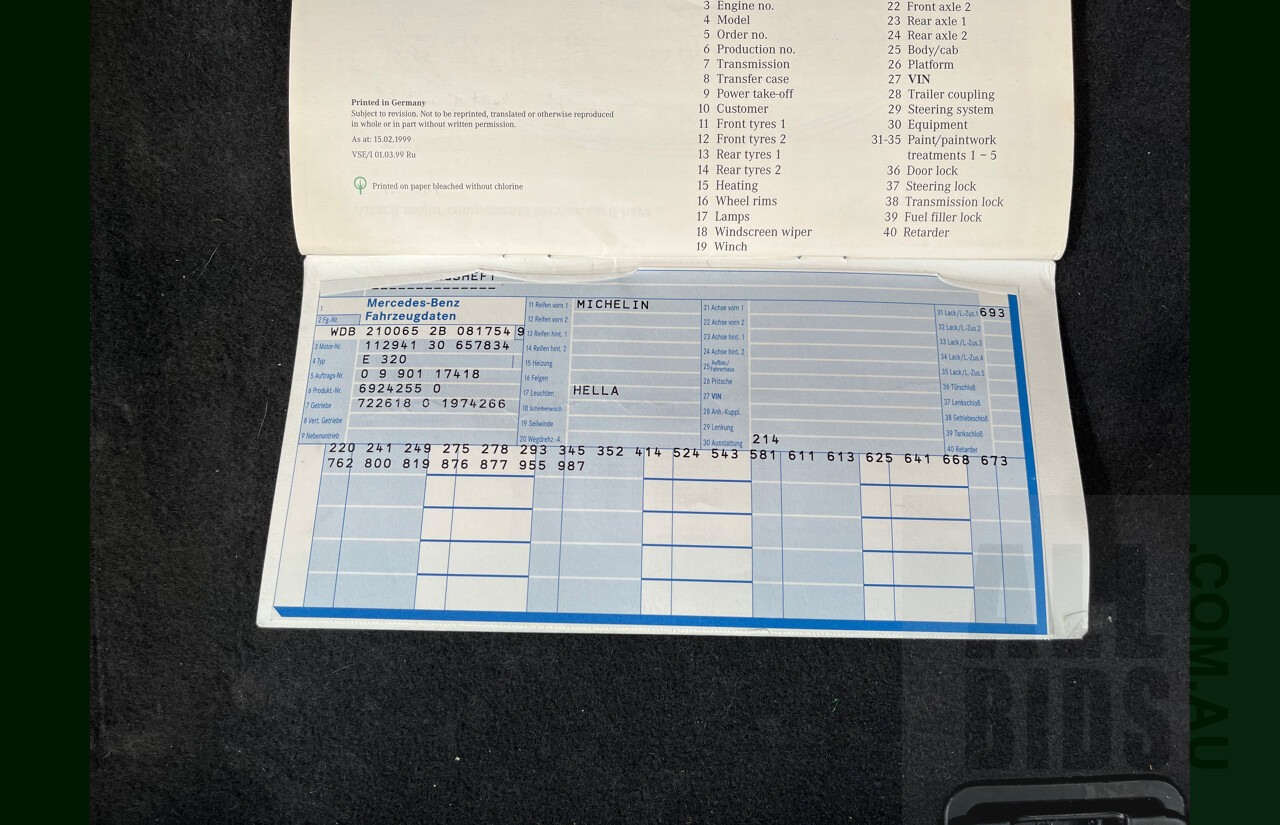 3/2000 Mercedes-Benz E320 Elegance W210 4d Sedan Travertine Beige Metallic 3.2L