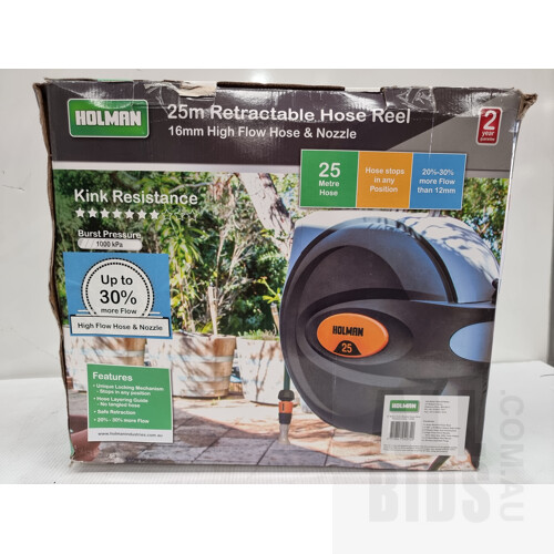 Holman 25m Retractable Hose Reel