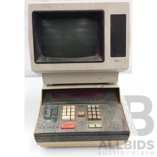 Anita Electronic Desktop Calculator and Hazeltine Esprit II Display Terminal
