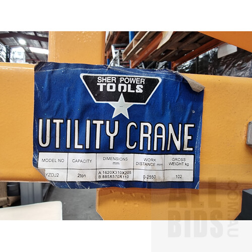 Sher Power Tools Utility Crane - Lot 1369714 | ALLBIDS