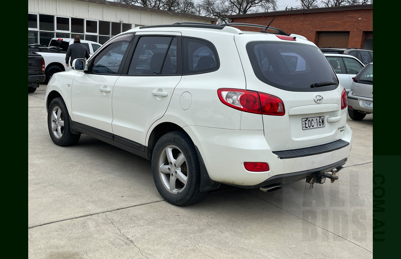 8/2007 Hyundai Santa Fe SX CRDi (4x4) CM MY07 UPGRADE 4d Wagon White 2.2L