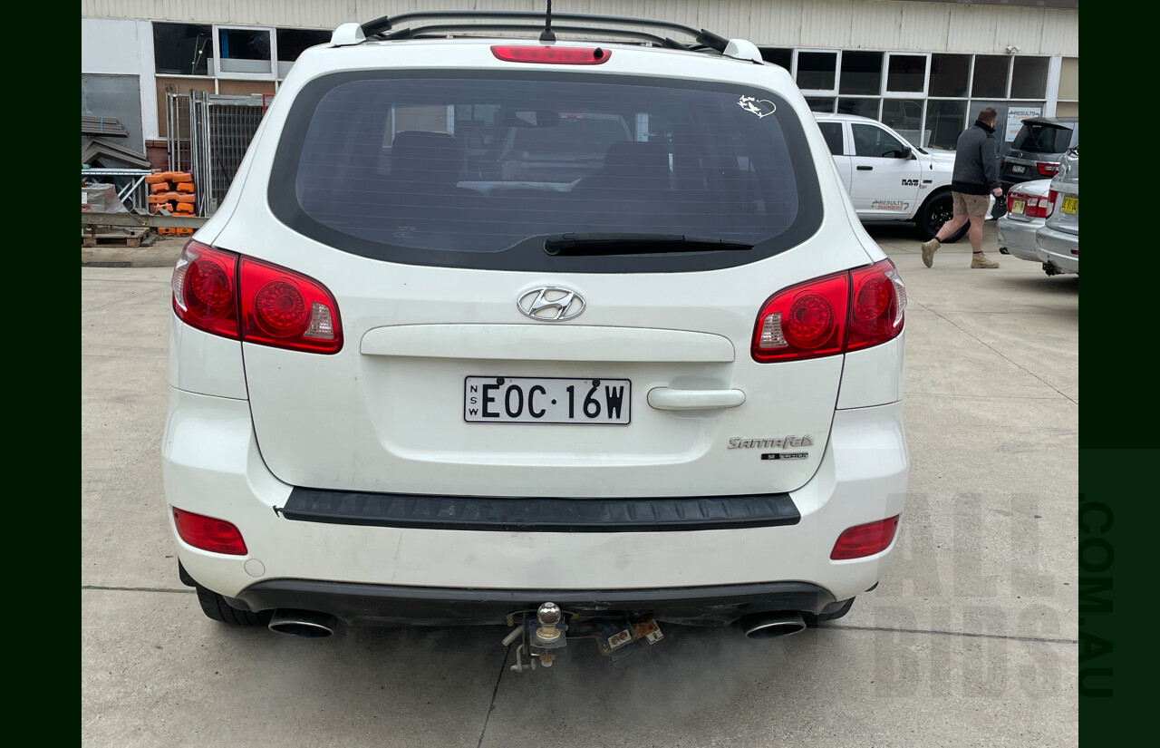 8/2007 Hyundai Santa Fe SX CRDi (4x4) CM MY07 UPGRADE 4d Wagon White 2.2L