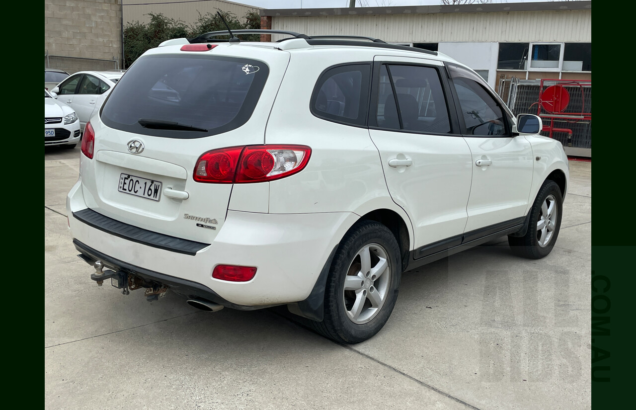 8/2007 Hyundai Santa Fe SX CRDi (4x4) CM MY07 UPGRADE 4d Wagon White 2.2L