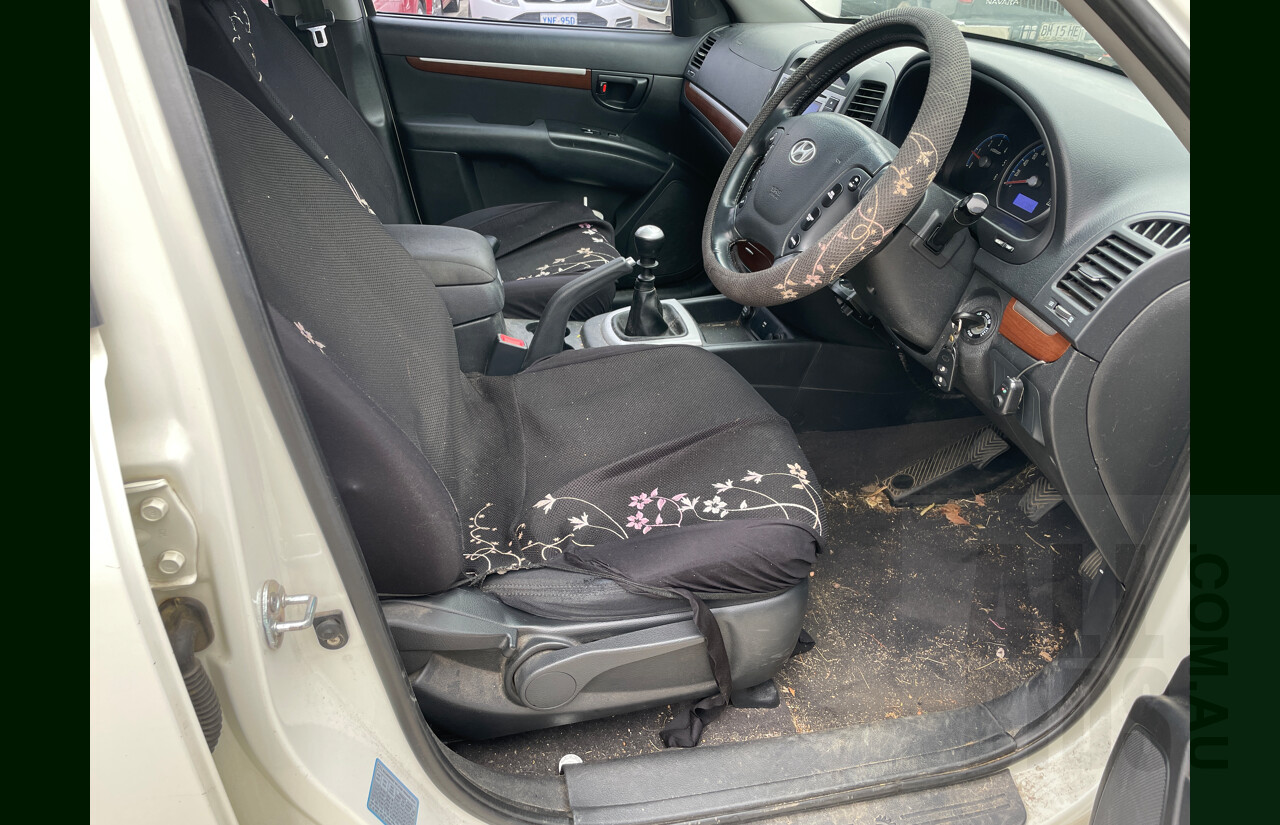 8/2007 Hyundai Santa Fe SX CRDi (4x4) CM MY07 UPGRADE 4d Wagon White 2.2L