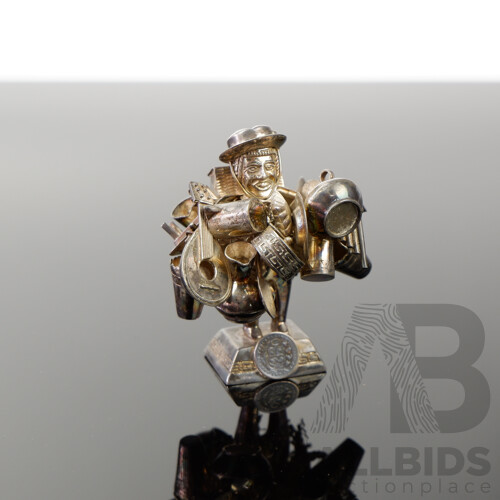 Nice Peruvian Sterling Silver Figure of Ekeko, 148g