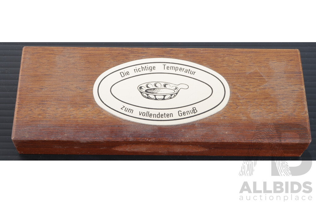 German Made Cooking Thermometer in Wooden Case