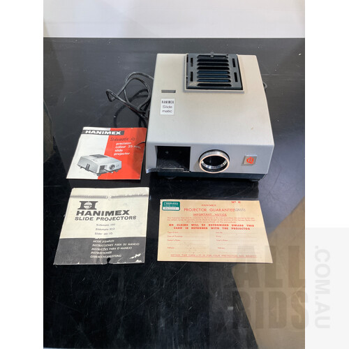 Hanimex Slide Matic Semi Automatic Slide Projector With Box and Instuctions