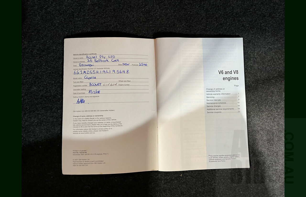6/2008 Holden Caprice WM MY08 4d Sedan Gold 6.0L V8