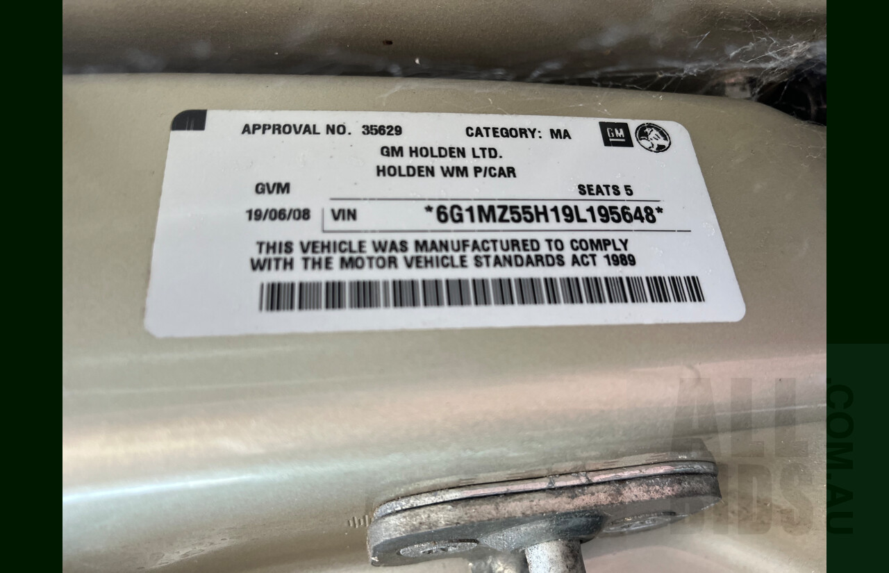 6/2008 Holden Caprice WM MY08 4d Sedan Gold 6.0L V8