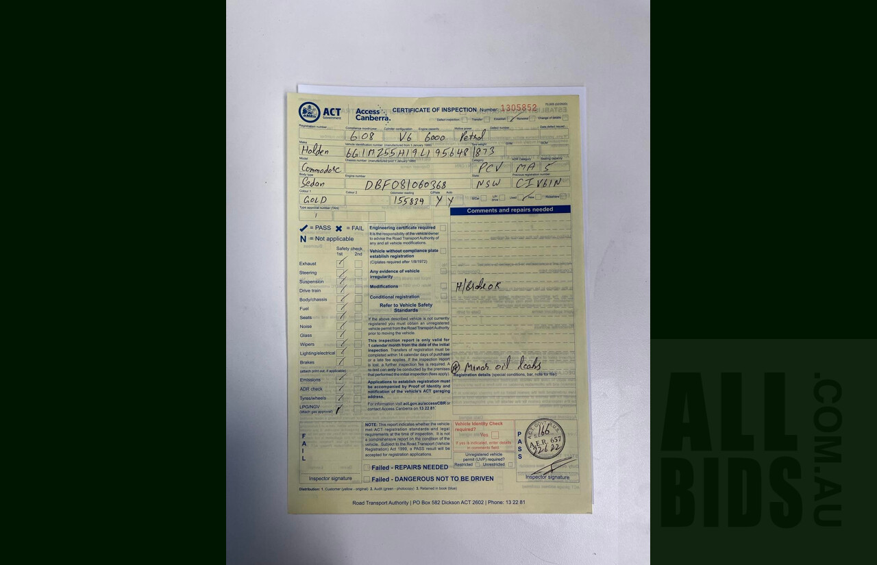 6/2008 Holden Caprice WM MY08 4d Sedan Gold 6.0L V8