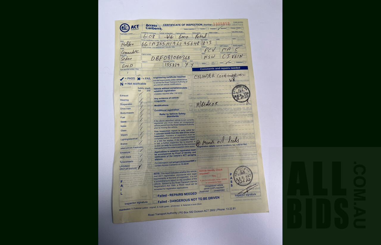 6/2008 Holden Caprice WM MY08 4d Sedan Gold 6.0L V8