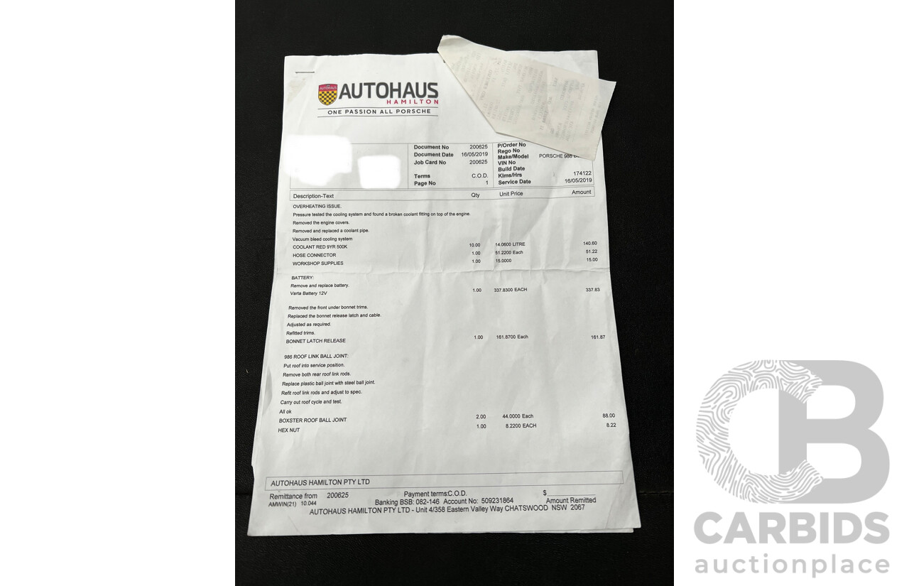 6/2001 Porsche Boxster 986 2d Roadster Arctic Silver 2.7L