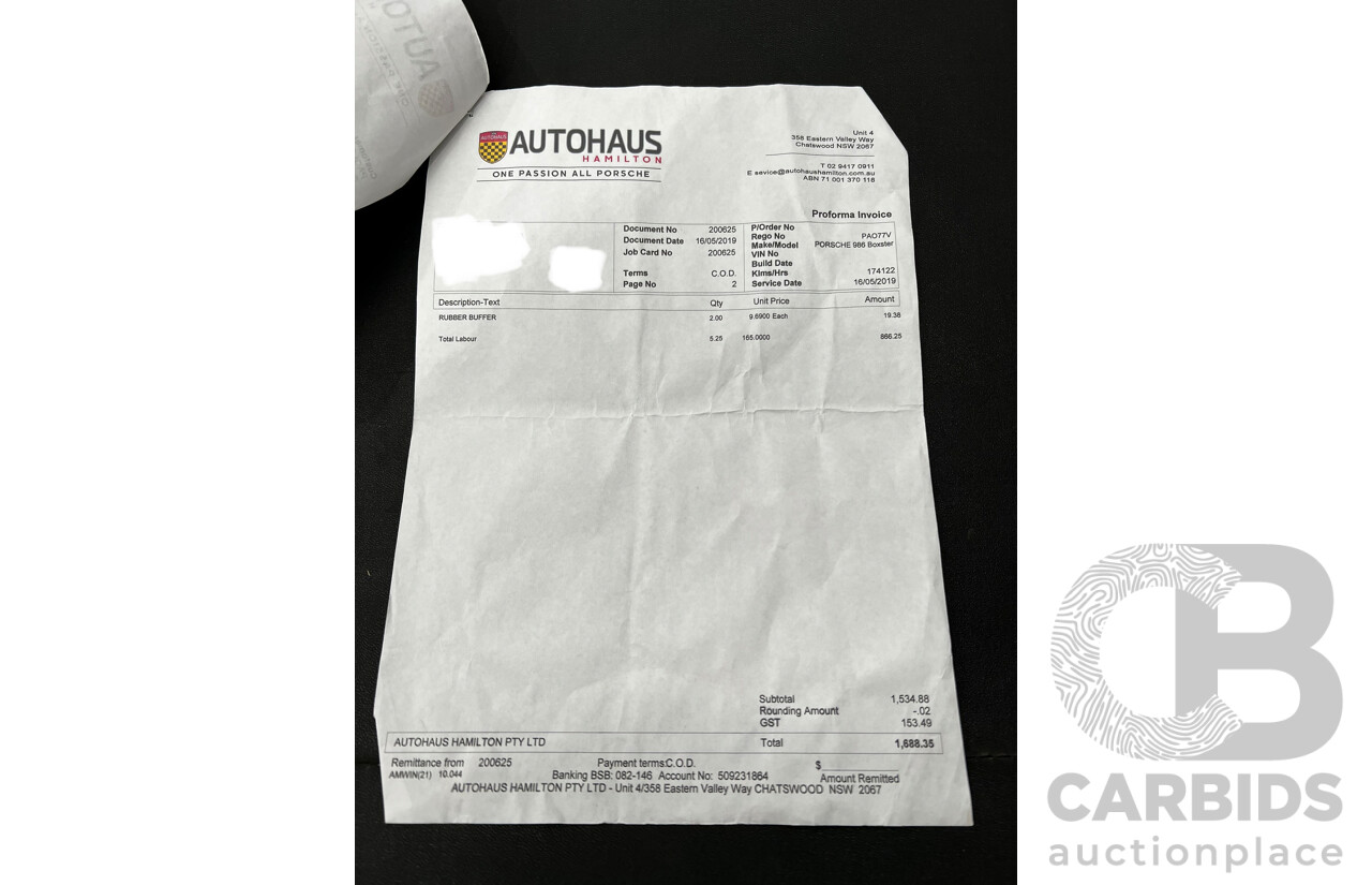 6/2001 Porsche Boxster 986 2d Roadster Arctic Silver 2.7L