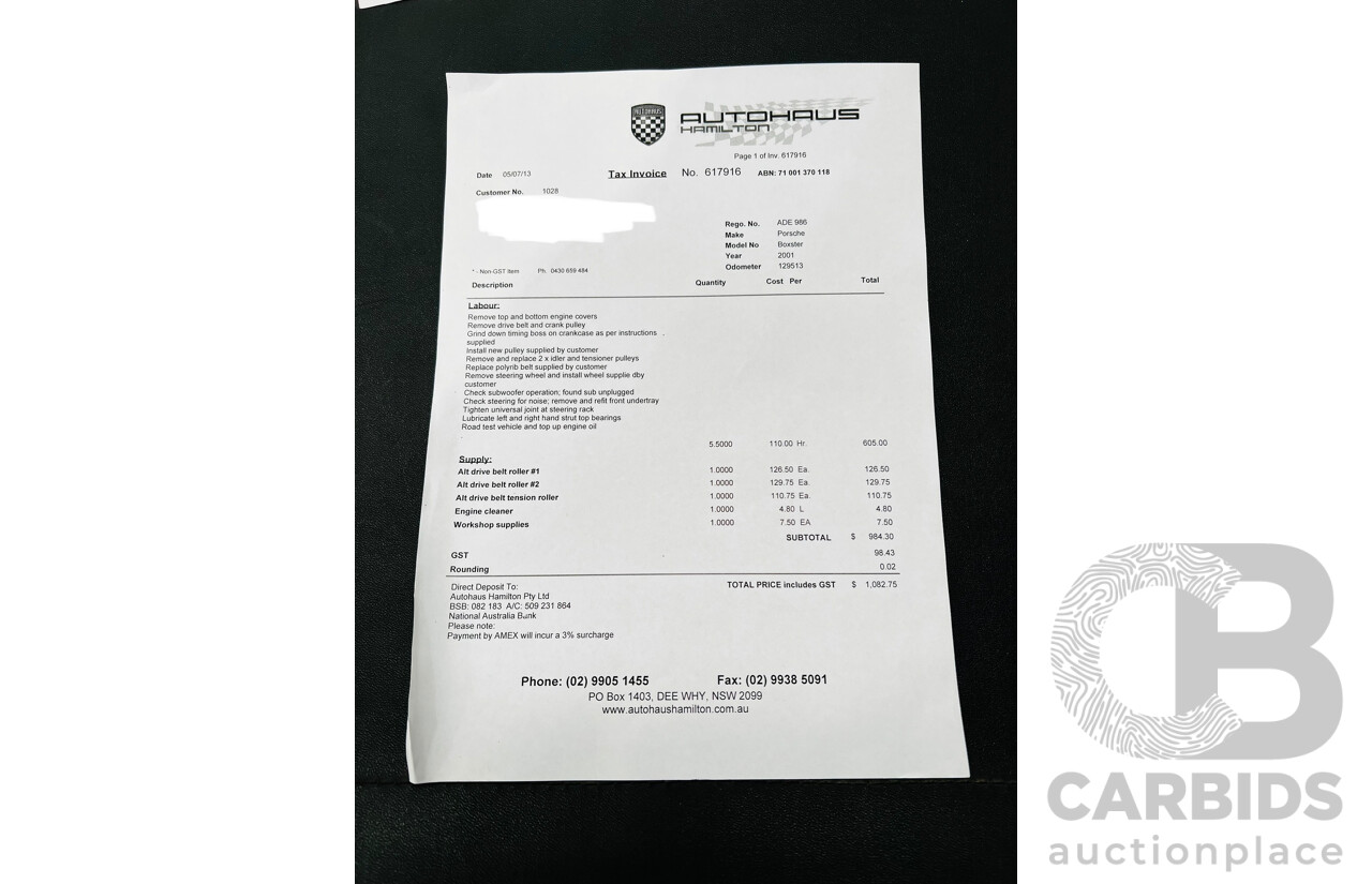 6/2001 Porsche Boxster 986 2d Roadster Arctic Silver 2.7L