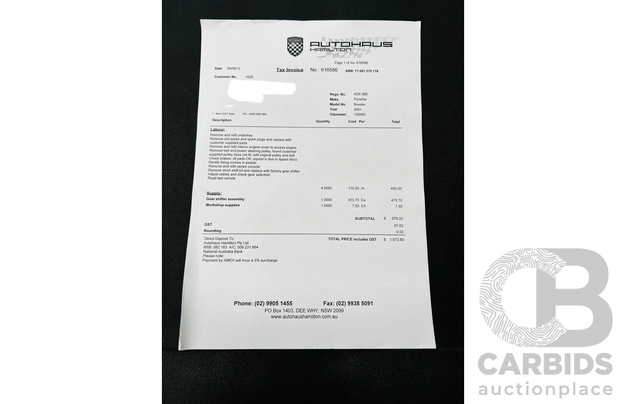 6/2001 Porsche Boxster 986 2d Roadster Arctic Silver 2.7L