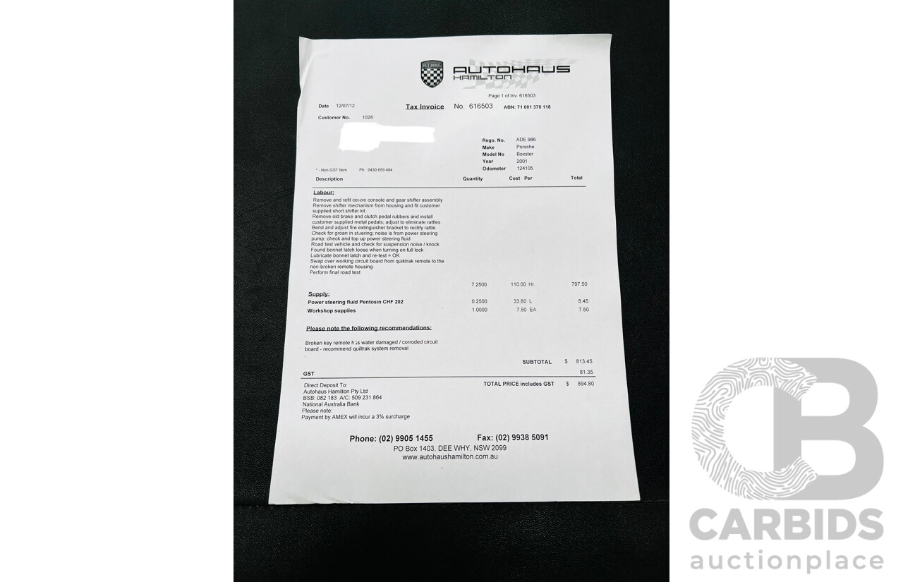 6/2001 Porsche Boxster 986 2d Roadster Arctic Silver 2.7L