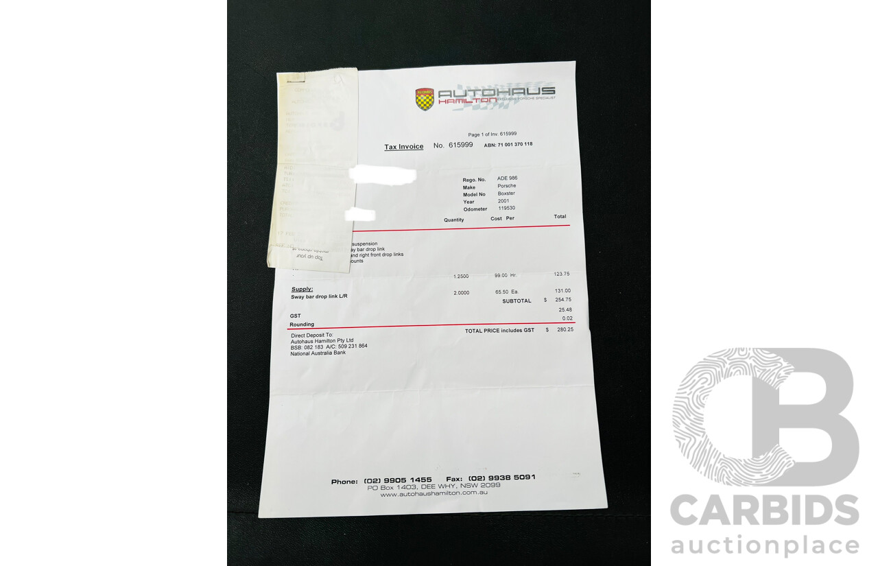 6/2001 Porsche Boxster 986 2d Roadster Arctic Silver 2.7L