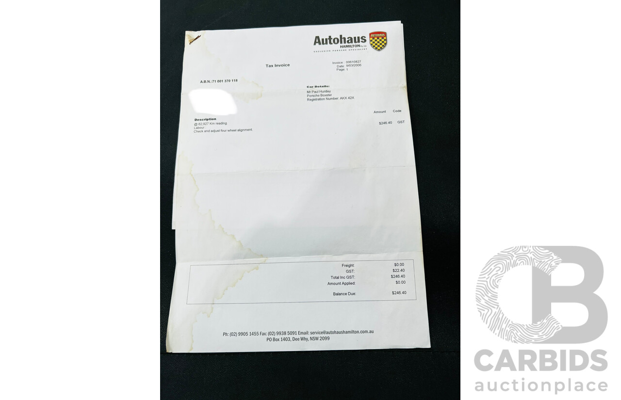 6/2001 Porsche Boxster 986 2d Roadster Arctic Silver 2.7L