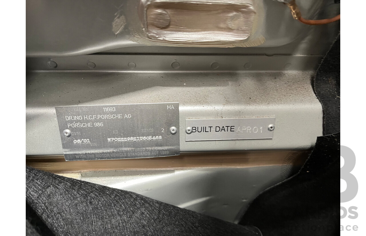 6/2001 Porsche Boxster 986 2d Roadster Arctic Silver 2.7L