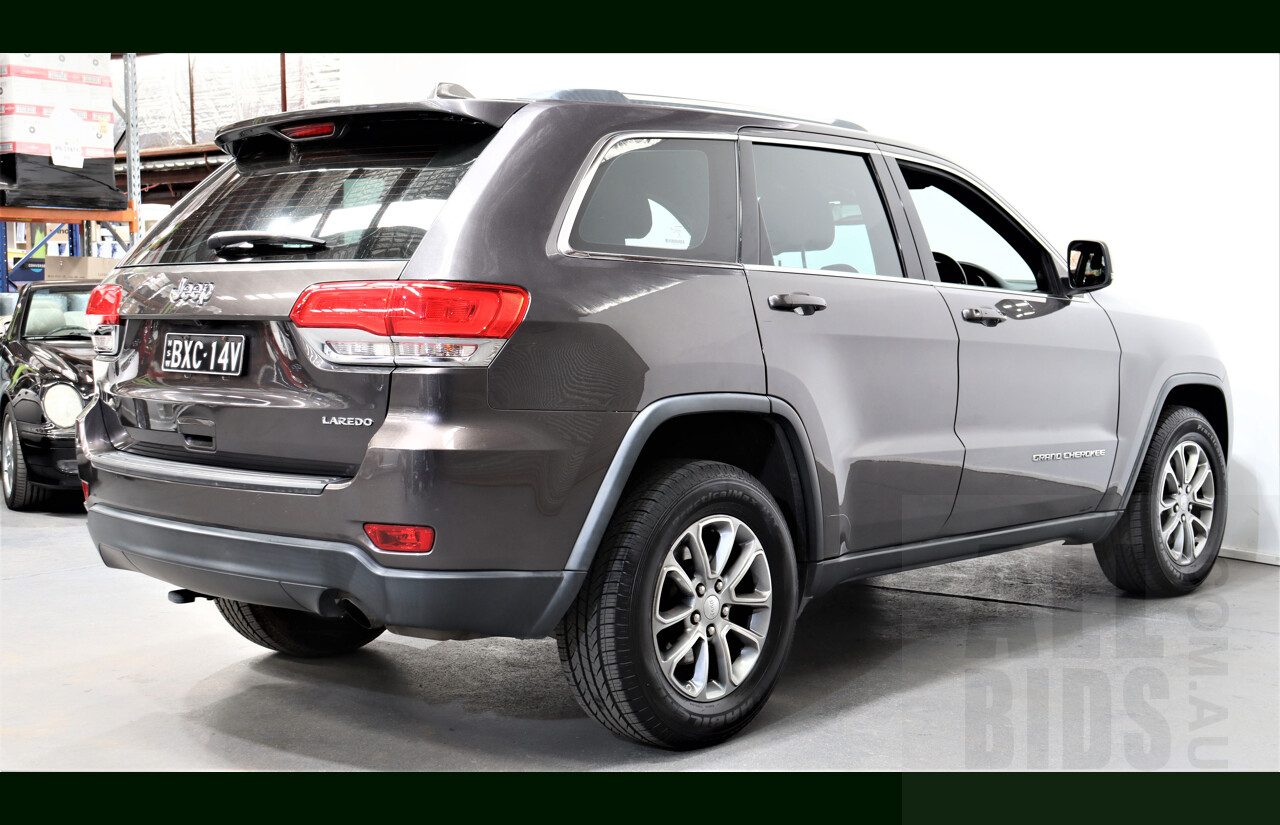 4/2014 Jeep Grand Cherokee Laredo (4x2) WK MY14 4d Wagon Grey 3.6L