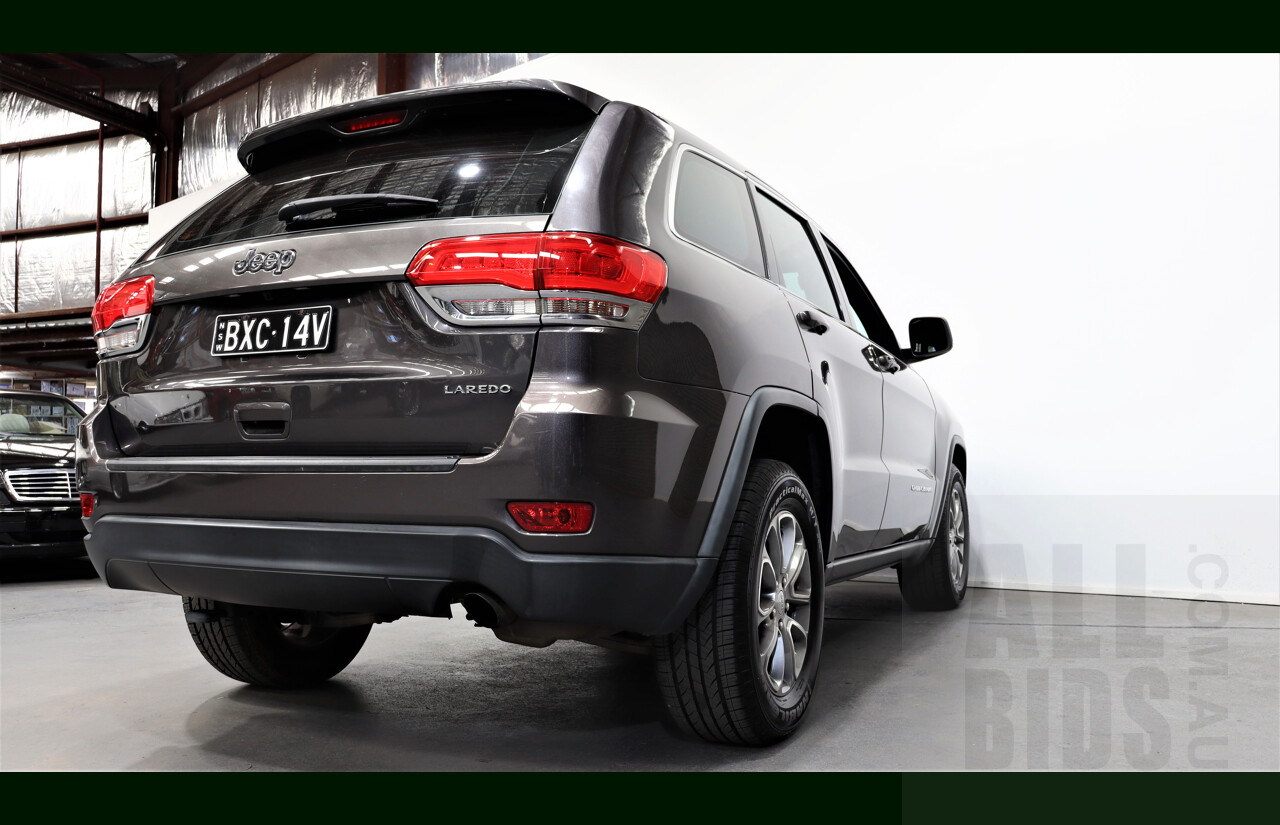 4/2014 Jeep Grand Cherokee Laredo (4x2) WK MY14 4d Wagon Grey 3.6L