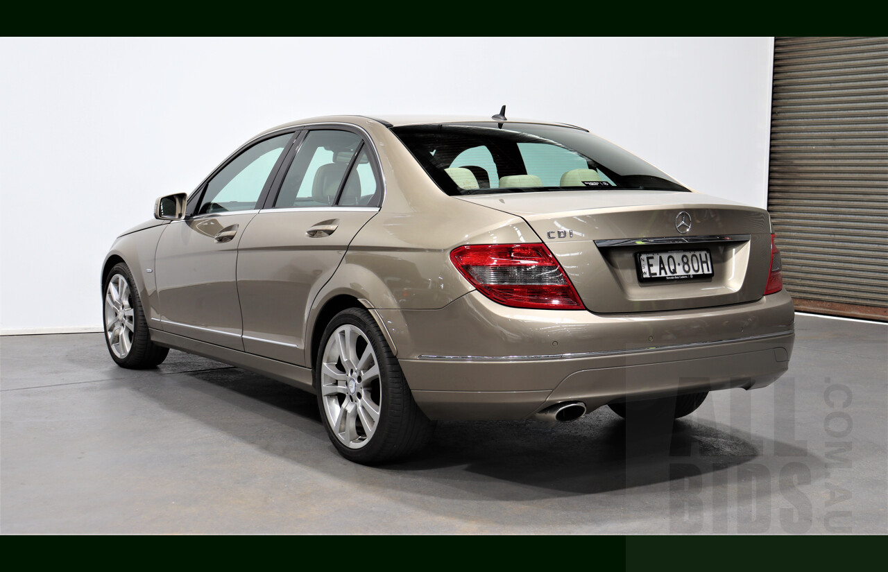 2/2011 Mercedes-Benz C220 CDI Avantgarde W204 MY10 4d Sedan Gold 2.1L Turbo Diesel