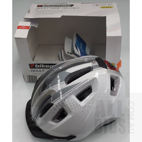 Bikemate Adult Bike Helmet With Rear Light - New