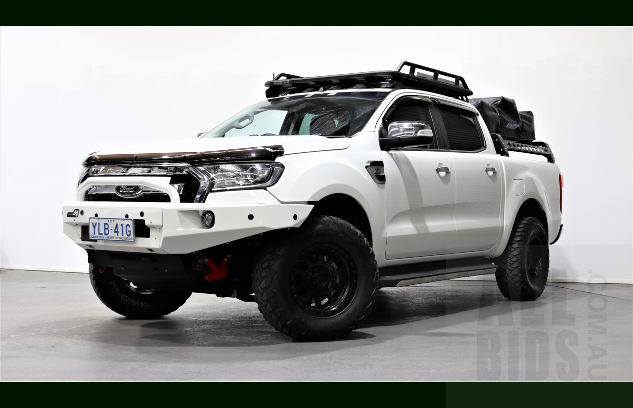 2/2016 Ford Ranger XLT 3.2 (4x4) PX Dual Cab Utility White 3.2L