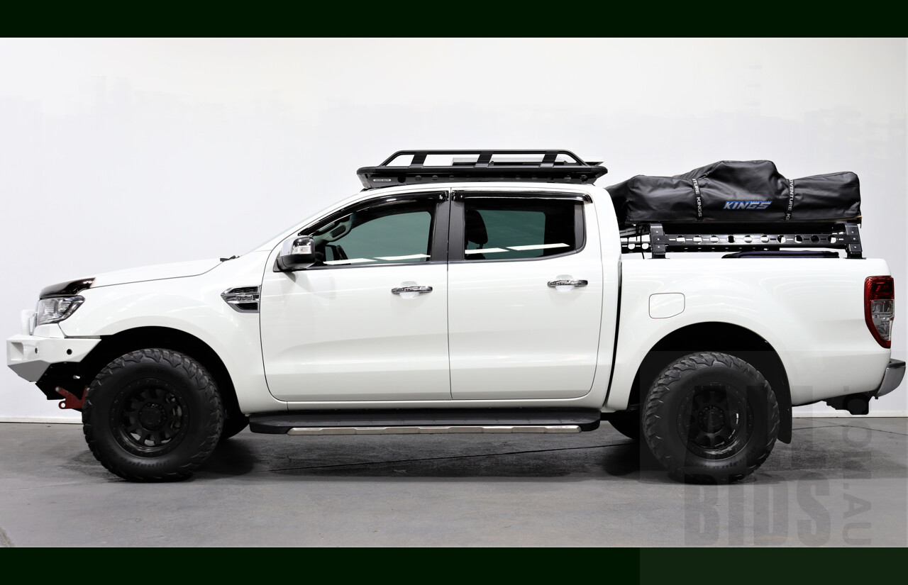 2/2016 Ford Ranger XLT 3.2 (4x4) PX Dual Cab Utility White 3.2L