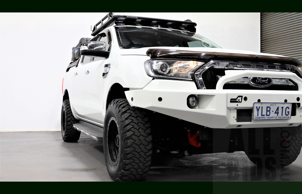 2/2016 Ford Ranger XLT 3.2 (4x4) PX Dual Cab Utility White 3.2L