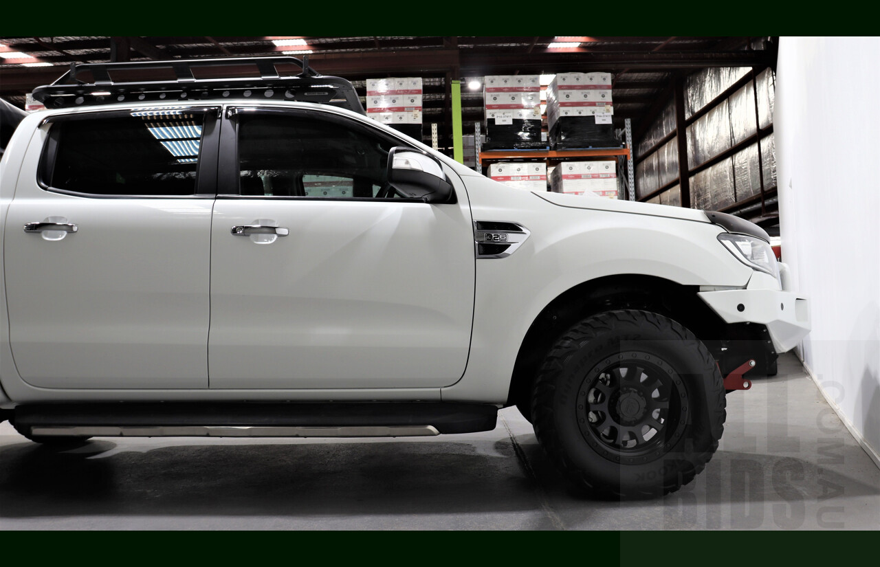 2/2016 Ford Ranger XLT 3.2 (4x4) PX Dual Cab Utility White 3.2L