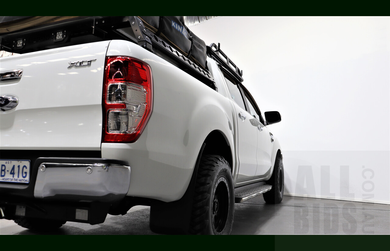 2/2016 Ford Ranger XLT 3.2 (4x4) PX Dual Cab Utility White 3.2L